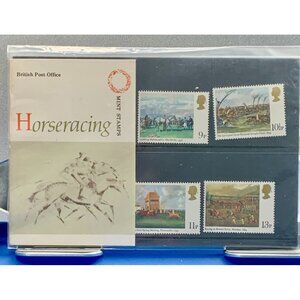 British Post Office Mint Stamps Horseracing Collection With 4 Stamps Featuring